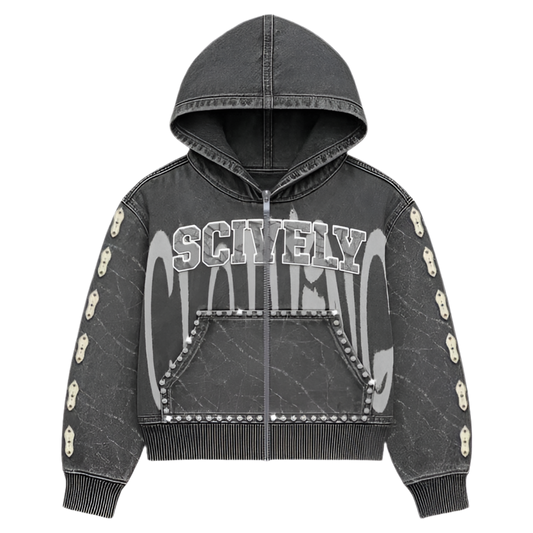 SCIVELY DENIM HOODIE